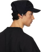 We11done Black Ear Detailed Cap