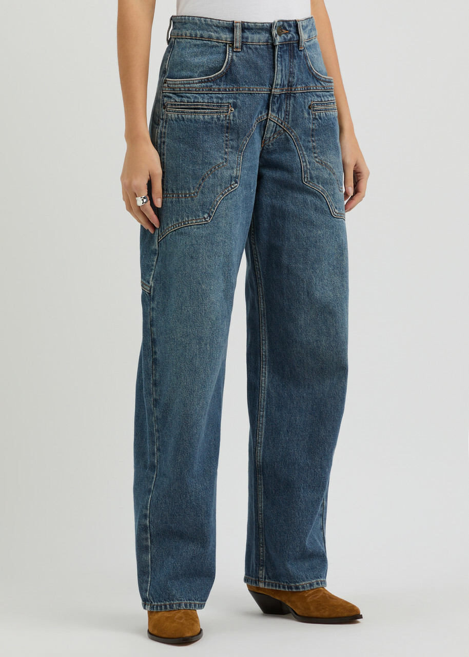 【Isabel Marant】 Fanny barrel-legジーンズ Fanny barrel-leg jeans in white - Isabel Marant | Mytheresa
