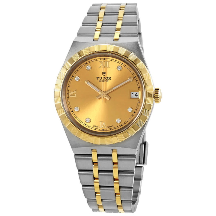 Photo: Tudor Royal Automatic Diamond Champagne Dial Watch M28403-0006