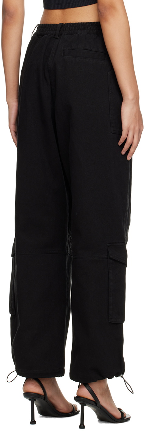 Han Kjobenhavn Black Boxy Cargo Trousers
