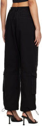 Han Kjobenhavn Black Boxy Cargo Trousers