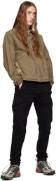 C.P. Company Black Garment-Dyed Cargo Pants