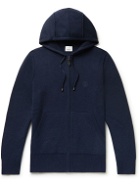 Burberry - Logo-Embroidered Cashmere-Blend Zip-Up Hoodie - Blue