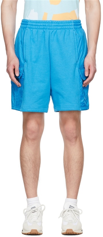 Photo: adidas x IVY PARK Blue Cotton Shorts