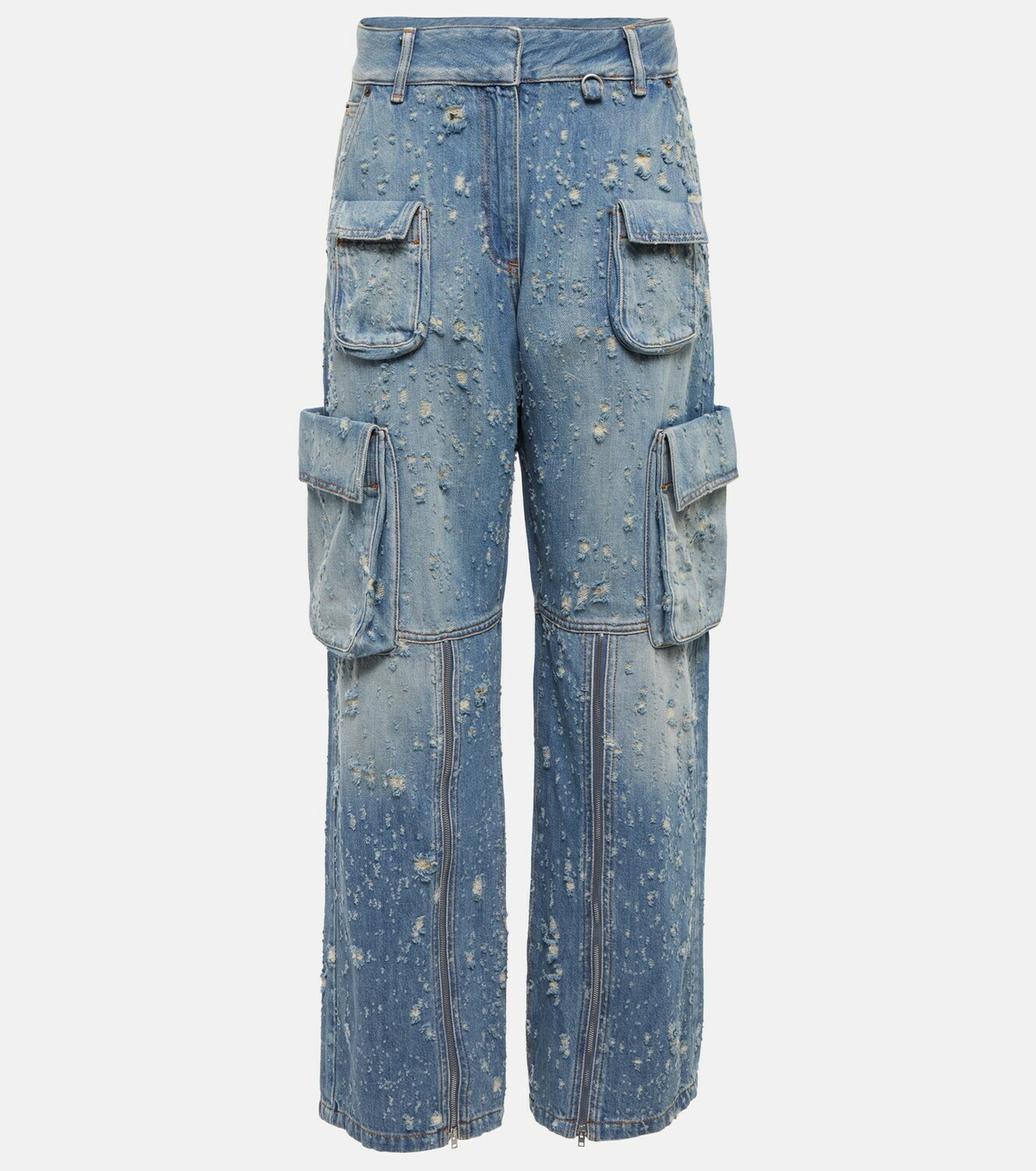 Acne Studios - Distressed denim cargo pants Acne Studios