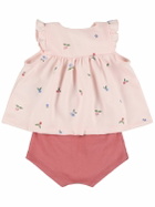 PETIT BATEAU Printed Cotton Shirt & Diaper Cover