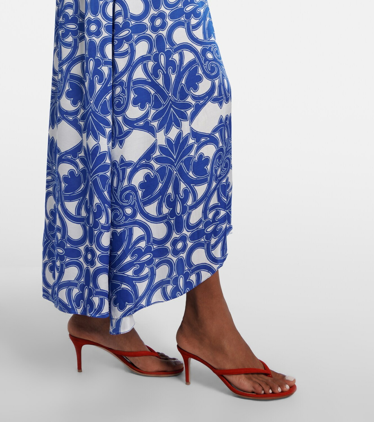 Poupette St Barth Kristen printed satin maxi dress