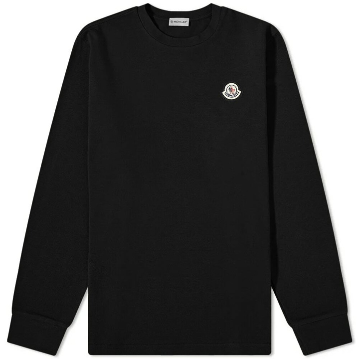 Photo: Moncler Men's Logo Long Sleeve T-Shirt in Black