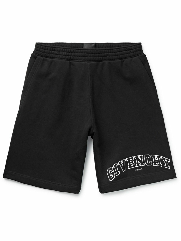Photo: Givenchy - Logo-Embroidered Cotton-Jersey Shorts - Black