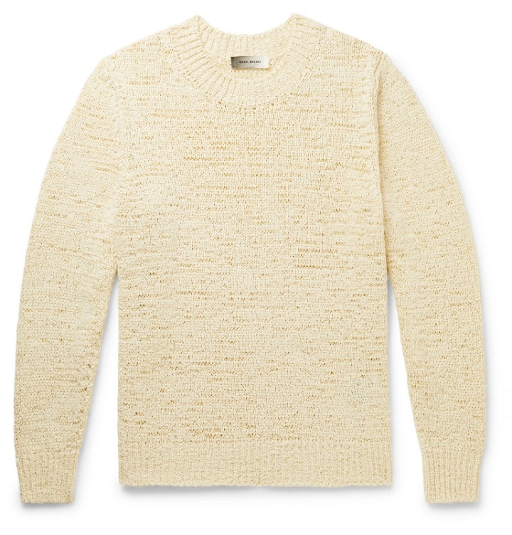 Photo: Isabel Marant - Fado Cotton-Blend Sweater - Neutrals