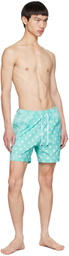 AMIRI Green Bandana Swim Shorts