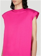 VTMNTS - Sleeveless Strong Shoulder Top in Pink