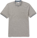 Brioni - Silk-Tipped Stretch-Cotton T-Shirt - Men - Gray