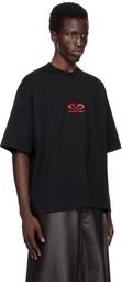VETEMENTS Black Oval Logo Cropped T-shirt
