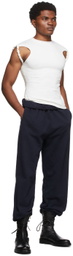 Dion Lee Navy Cotton Lounge Pants