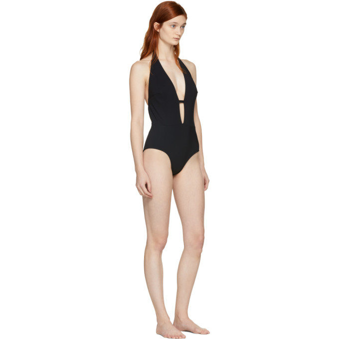 Ward Whillas Black Farrah Halter Swimsuit