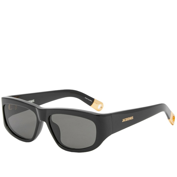 Photo: Jacquemus Men's Pilota Sunglasses in Black