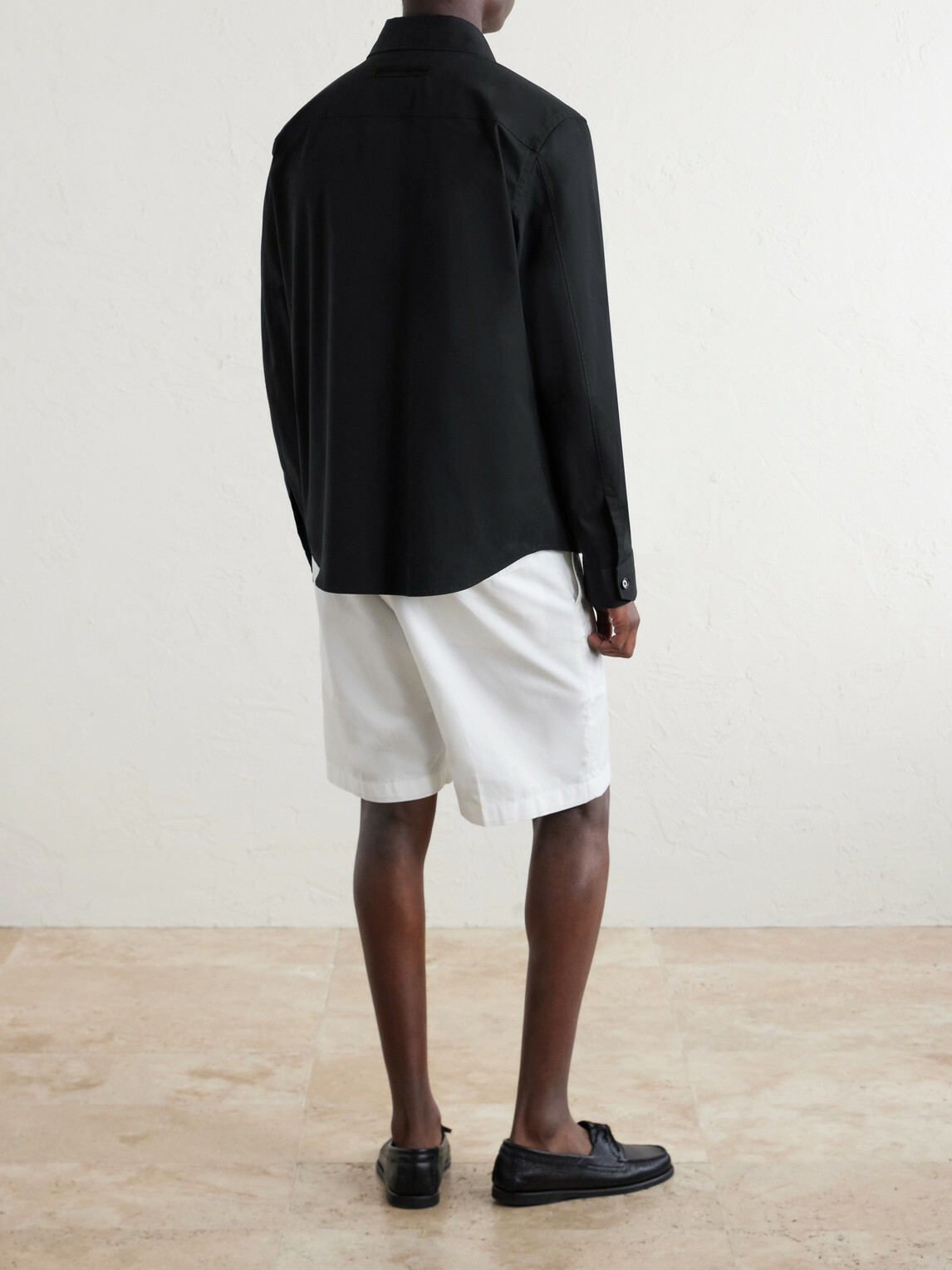 Zegna - Cotton-Blend Overshirt - Black