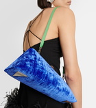 The Attico Long Night velvet clutch