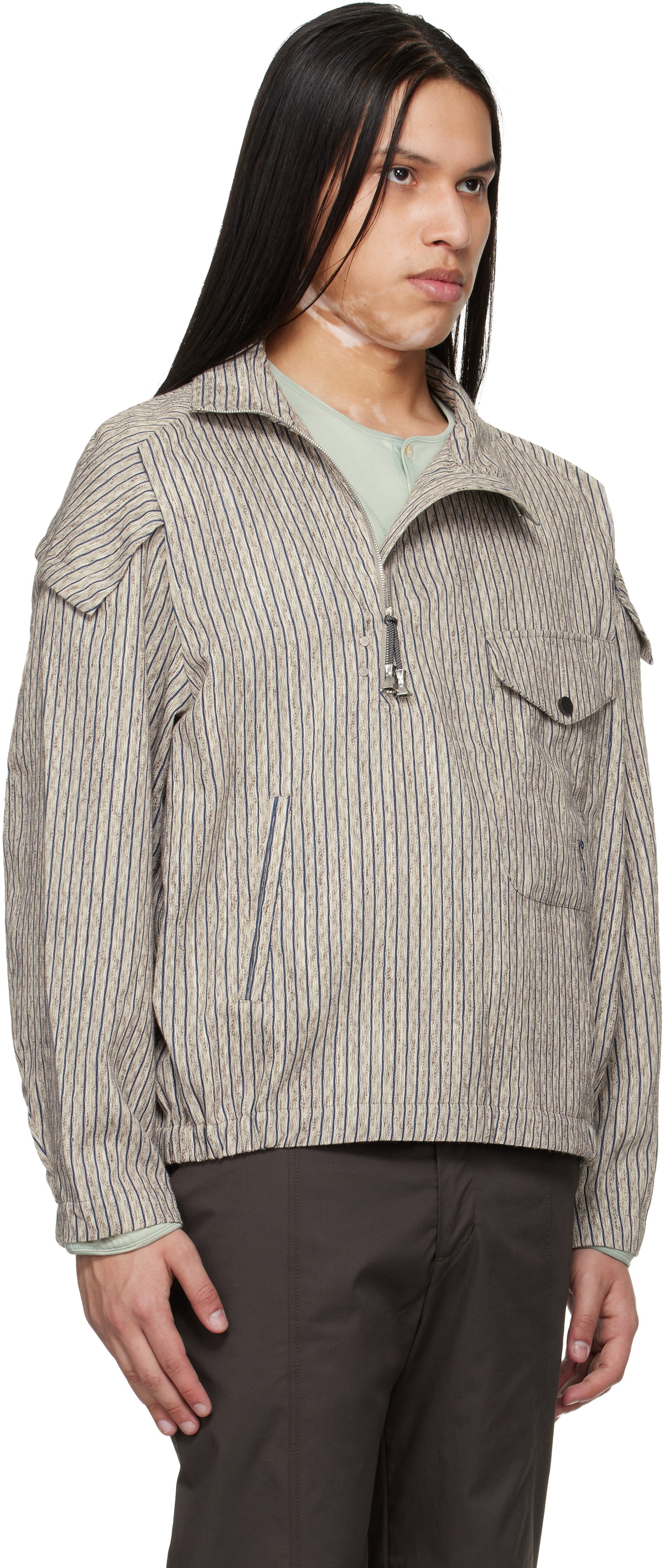 Kiko Kostadinov Brown Farkas Pullover Jacket