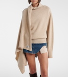 The Attico Scarf-detail virgin wool sweater