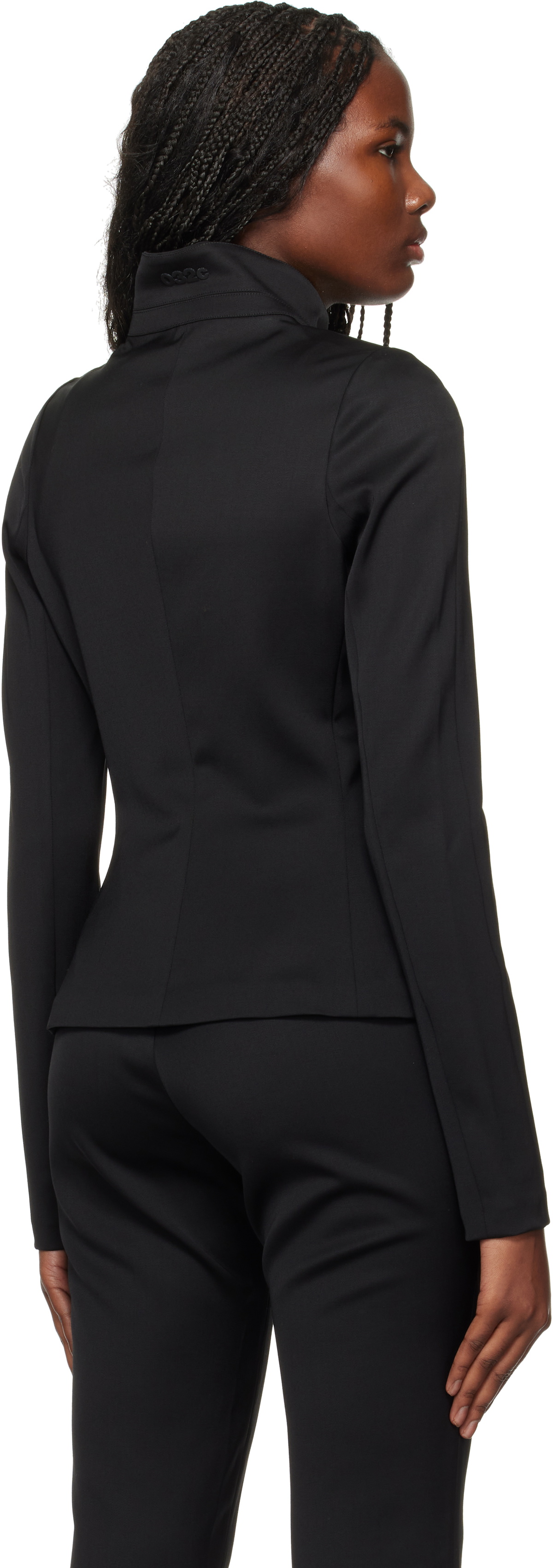 032c Black Gattaca Tight Suit Jacket