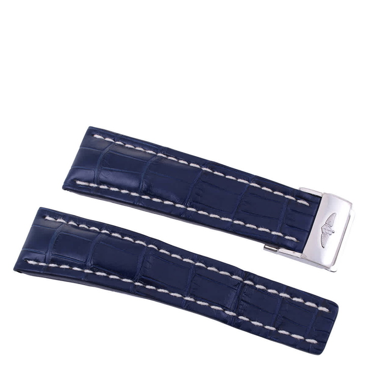 Photo: Breitling 24 MM Blue Leather Strap 747P-A20D.1