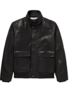Loro Piana - Full-Grain Leather Bomber Jacket - Black