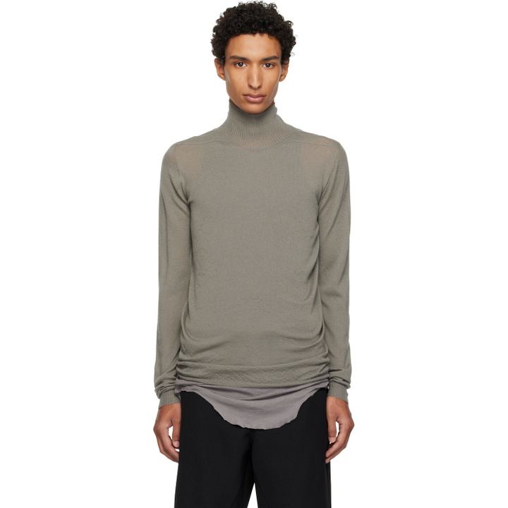 Photo: Rick Owens Taupe Tower Level Turtleneck