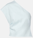 SIR One-shoulder linen top