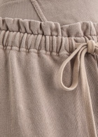 Knwls Haze Layered Cotton Sweatpants Taupe