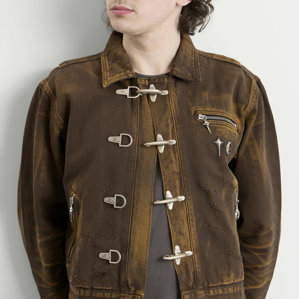Thug Club Men's Cotton Jacket in Olive