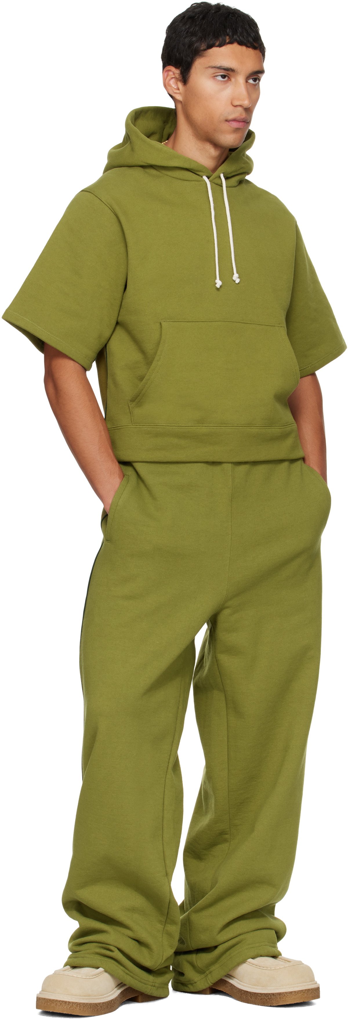Veneda Carter SSENSE Exclusive Green Short Sleeve Hoodie