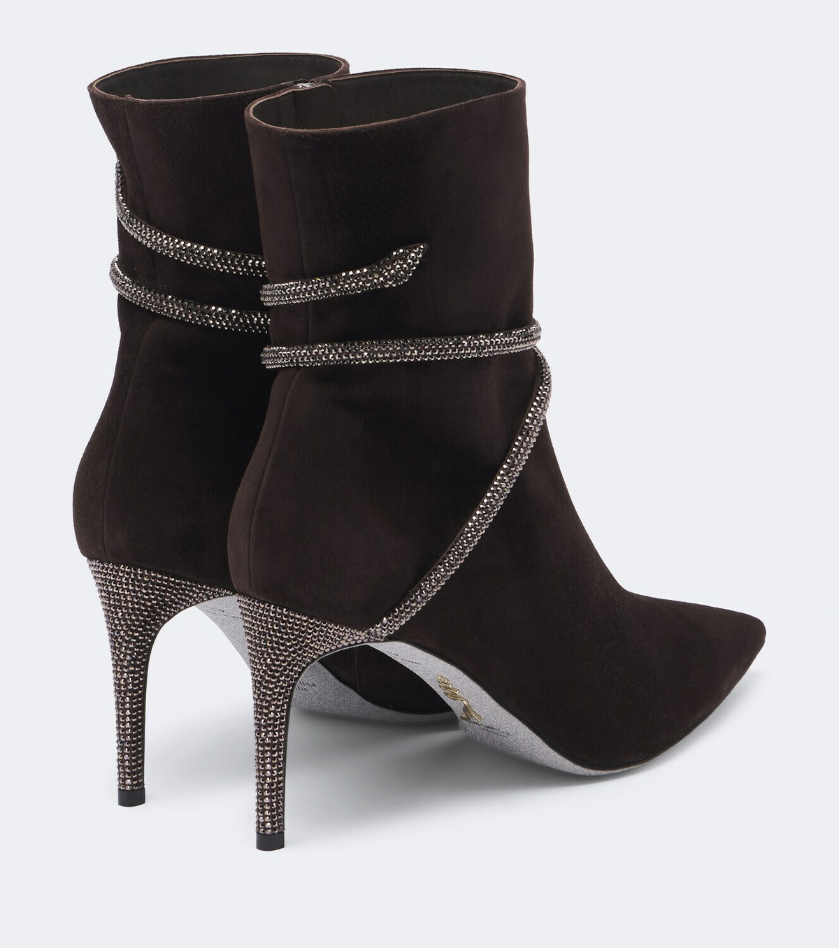 Rene Caovilla Cleo embellished suede ankle boots