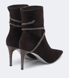 Rene Caovilla Cleo embellished suede ankle boots