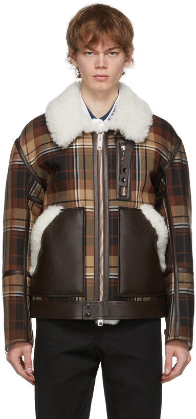 Photo: Burberry Brown Fleece Check Jacket