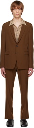 Dries Van Noten Brown Wool Suit