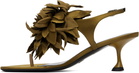 Proenza Schouler Khaki Tee Thong Flower Heeled Sandals