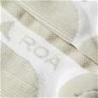 ROA Men's Short Socks in Tortora/Bianco