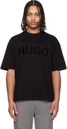 Hugo Black Cotton-Jersey Logo T-shirt