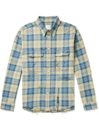 Visvim - Distressed Checked Cotton and Linen-Blend Flannel Shirt - Multi