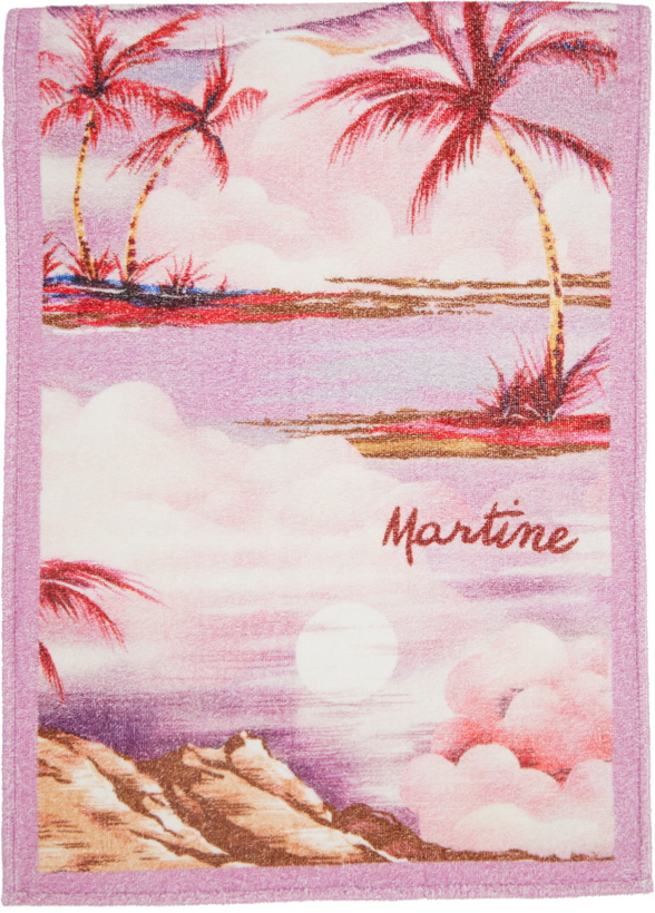Photo: Tommy Jeans x Martine Rose Pink Towelling Scarf