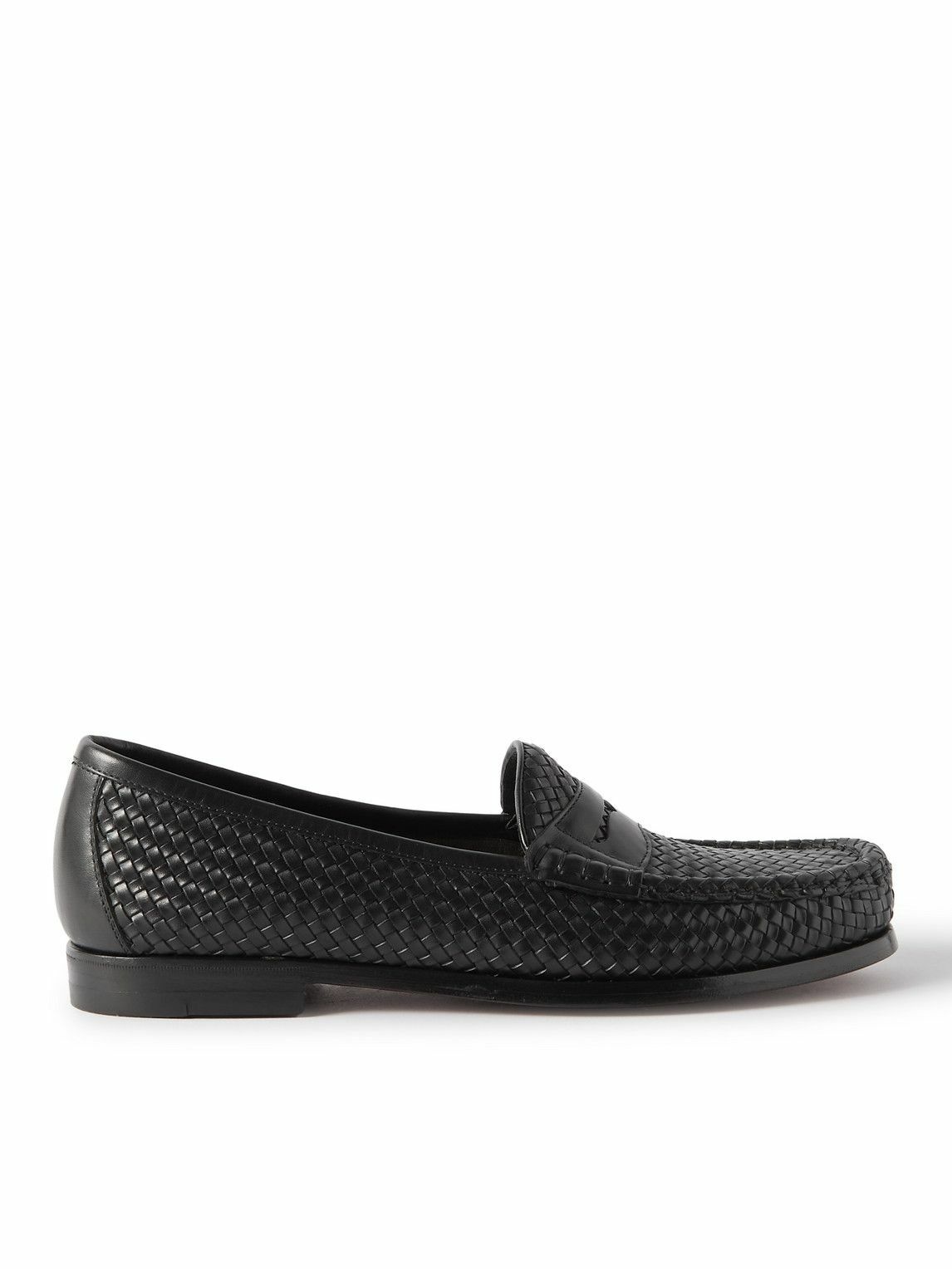 TOM FORD - Neville Woven Leather Loafers - Black TOM FORD