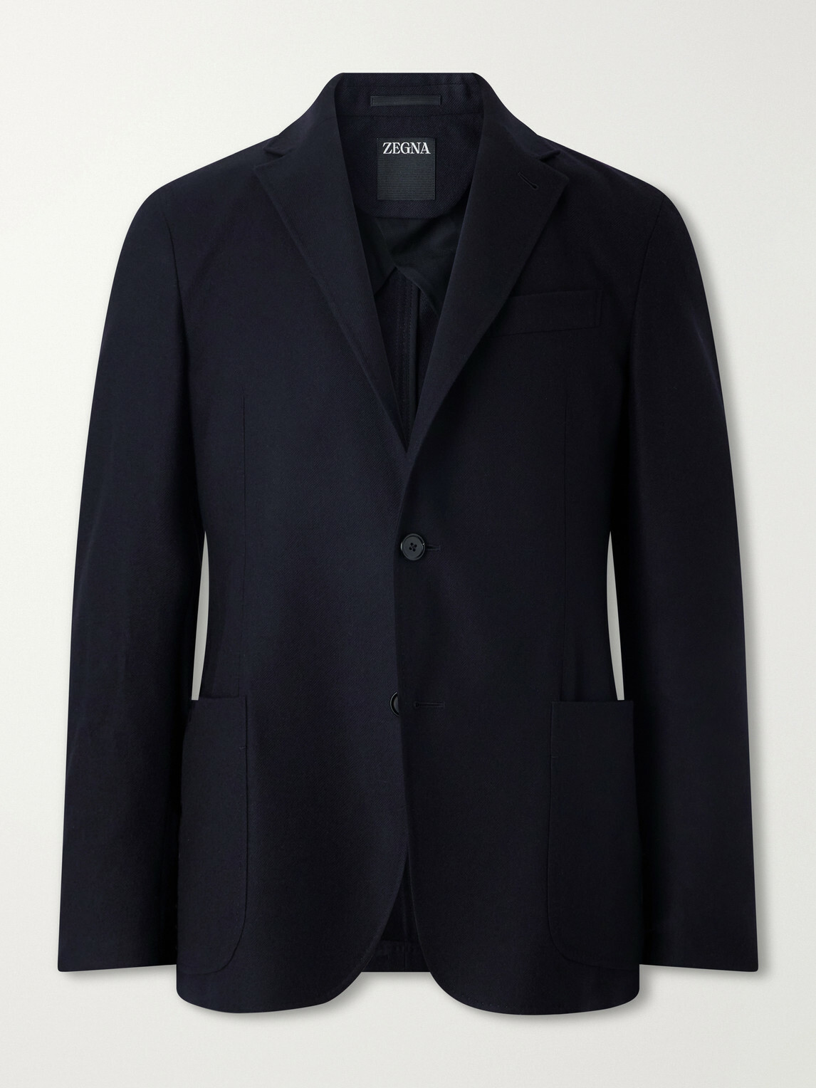 Zegna - Wool and Cashmere-Blend Twill Blazer - Black