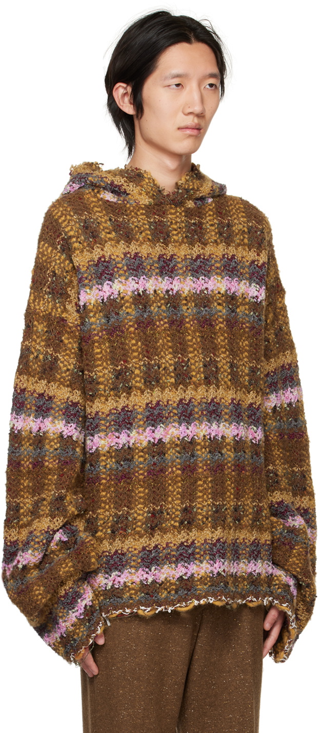 VITELLI Multicolor Distressed Hoodie