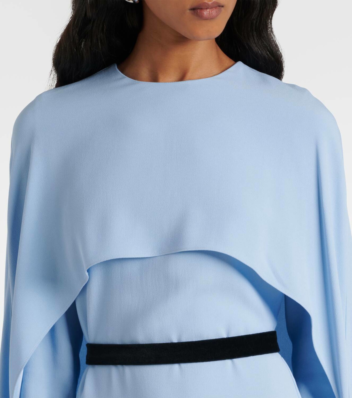 Markarian Natasha satin cape gown