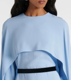 Markarian Natasha satin cape gown