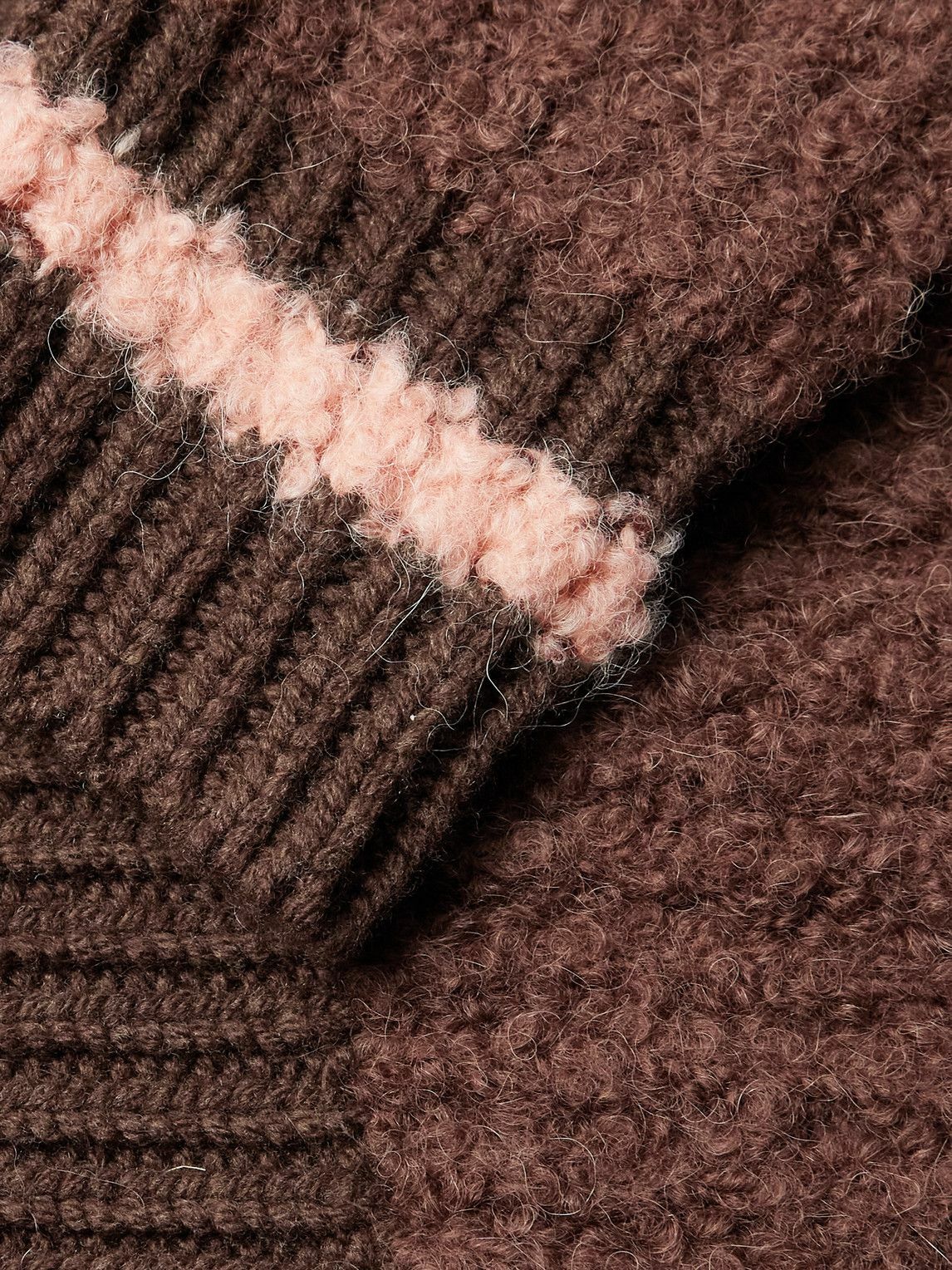 A Kind Of Guise - Ribbed-Knit Virgin Wool-Blend Cardigan - Brown