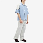 GCDS Men's Comma Short Sleeve Vacation Shirt in Baby Blue