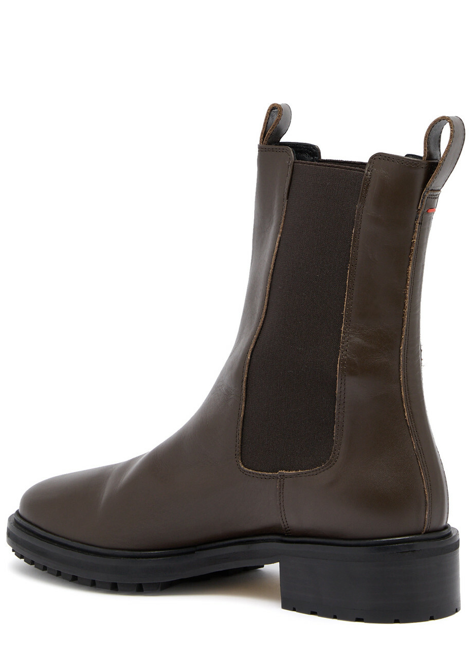 Aeyde Jack Leather Chelsea Boots Brown